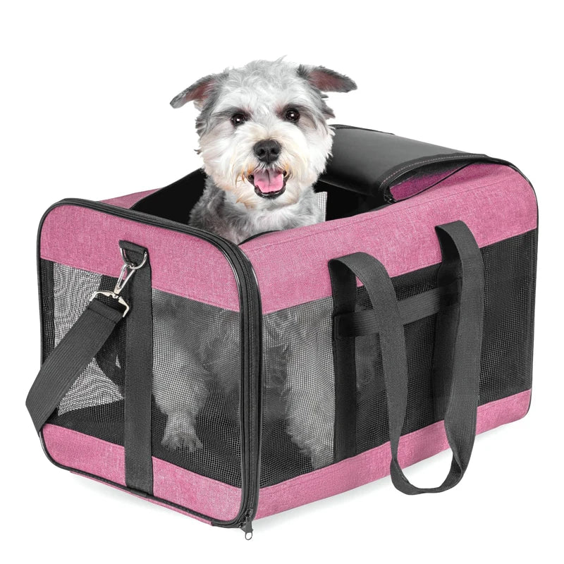 Portable pet carrier bag