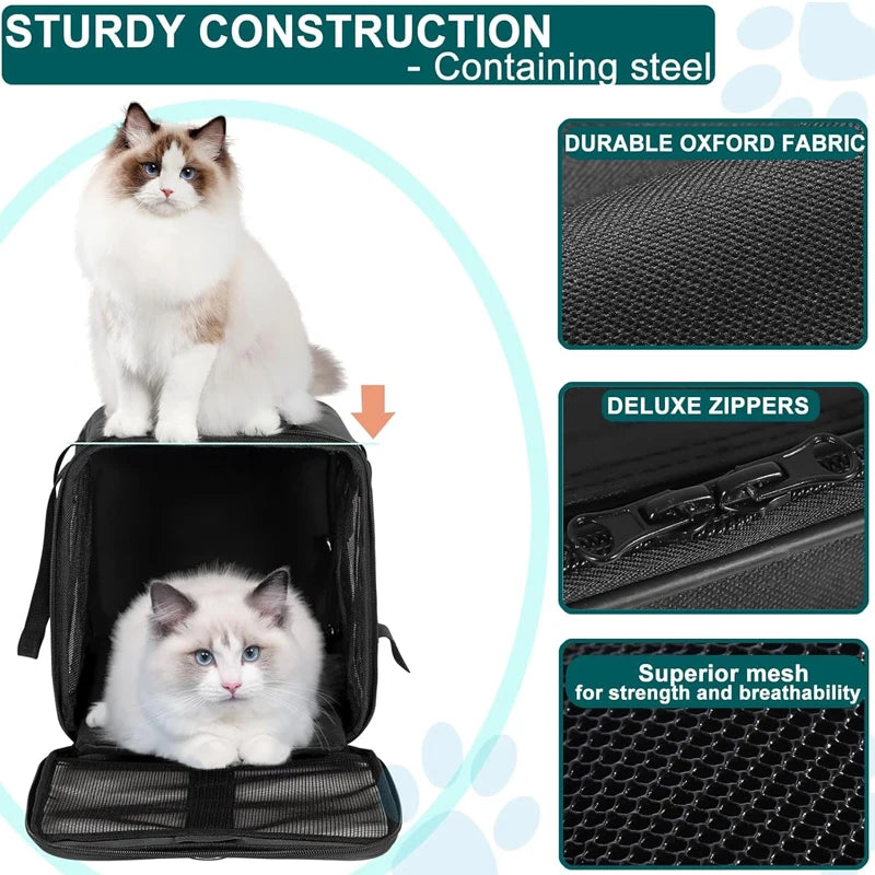 Portable pet carrier bag