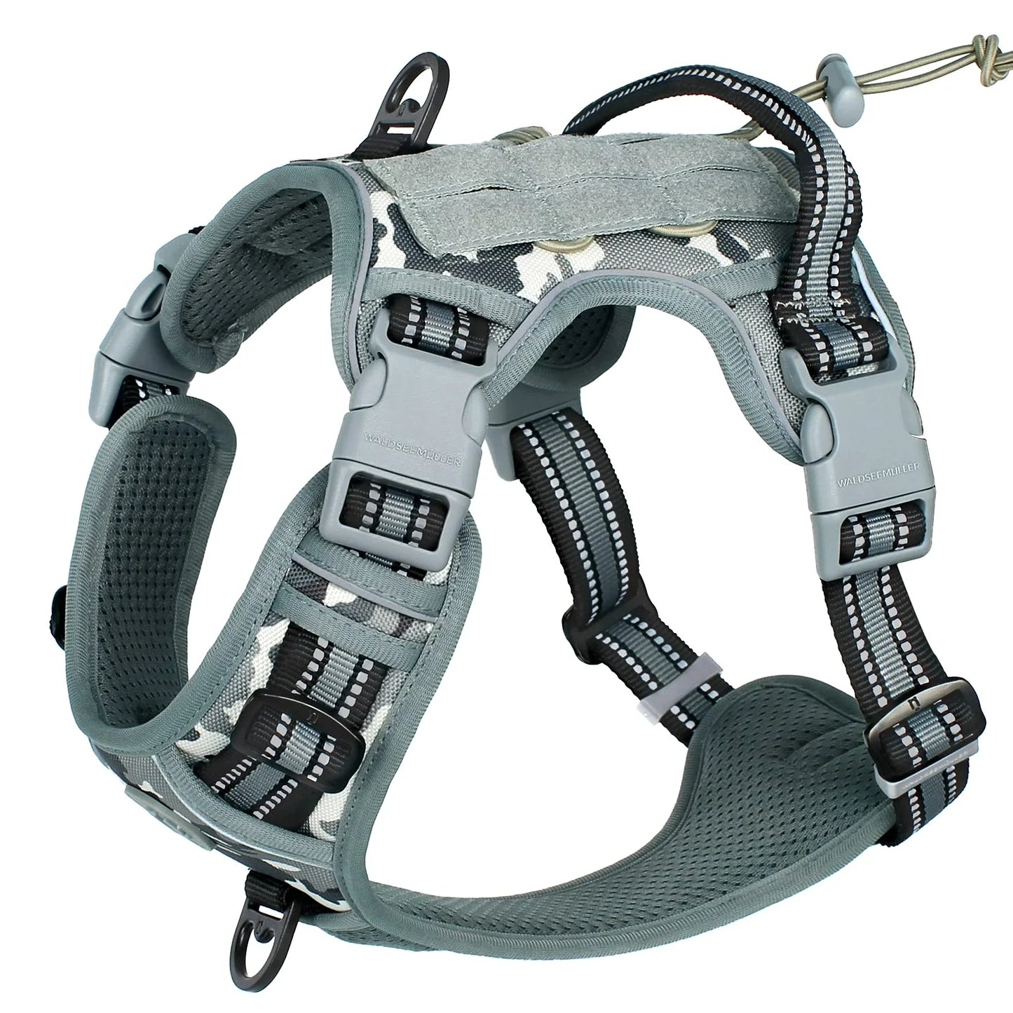 Tactical harness for medium-sized dogs with reflective properties