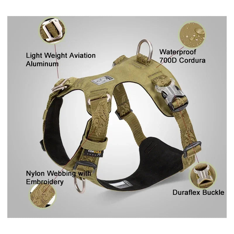 Light adjustable dog harness