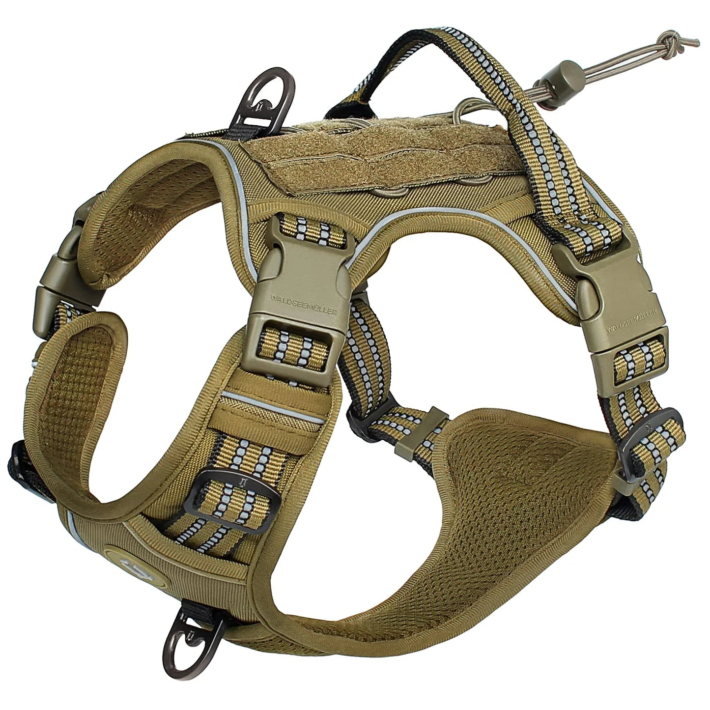 Tactical harness for medium-sized dogs with reflective properties