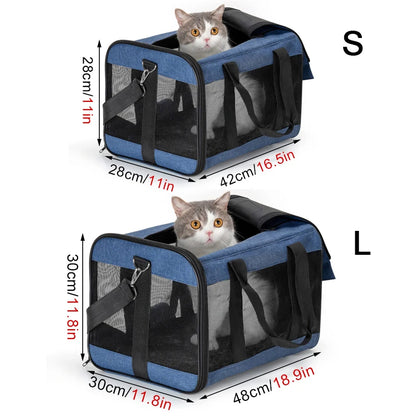 Portable pet carrier bag