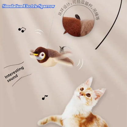 🔥🔥Last Day 49% OFF 🐱 Interactive Chirping 🐦 Bird Cat Toj