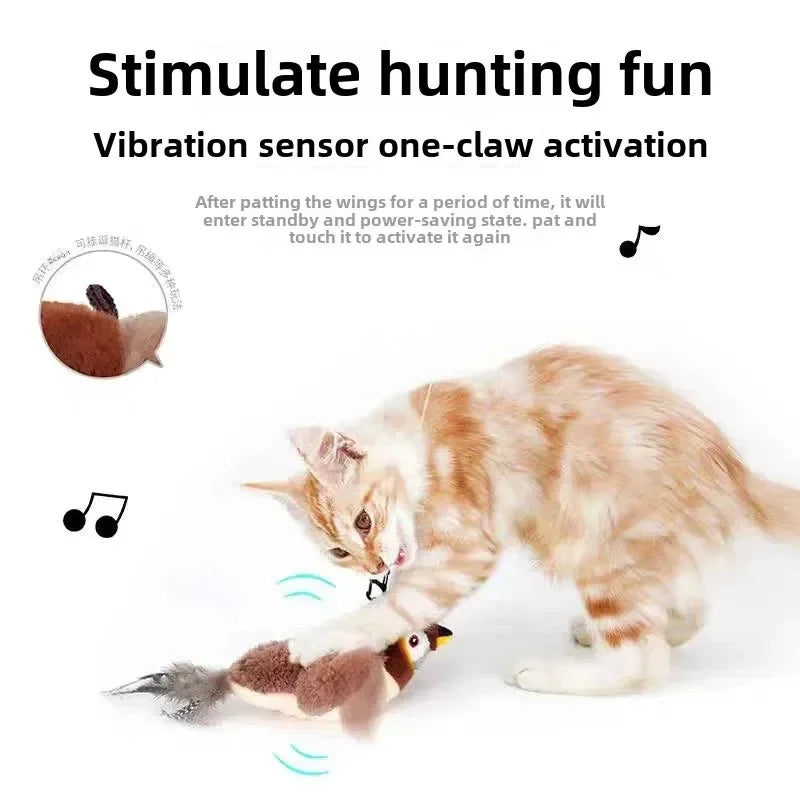 🔥🔥Last Day 49% OFF 🐱 Interactive Chirping 🐦 Bird Cat Toj