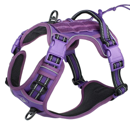 Tactical harness for medium-sized dogs with reflective properties