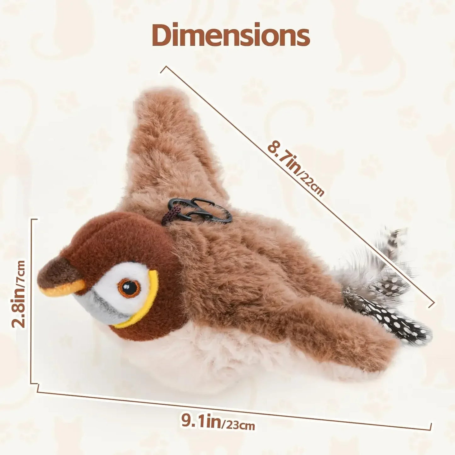 🔥🔥Last Day 49% OFF 🐱 Interactive Chirping 🐦 Bird Cat Toj