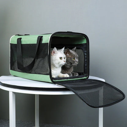 Portable pet carrier bag