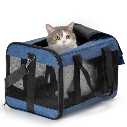 Portable pet carrier bag