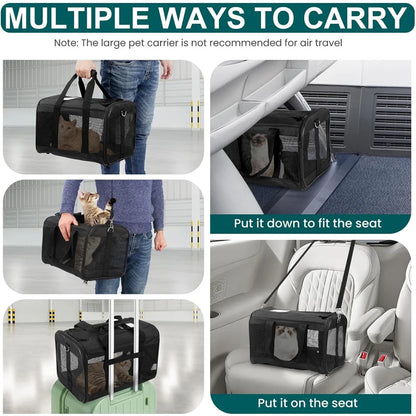Portable pet carrier bag