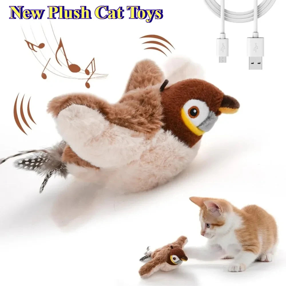 🔥🔥Last Day 49% OFF 🐱 Interactive Chirping 🐦 Bird Cat Toj